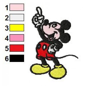 Mickey Mouse Embroidery Design 02